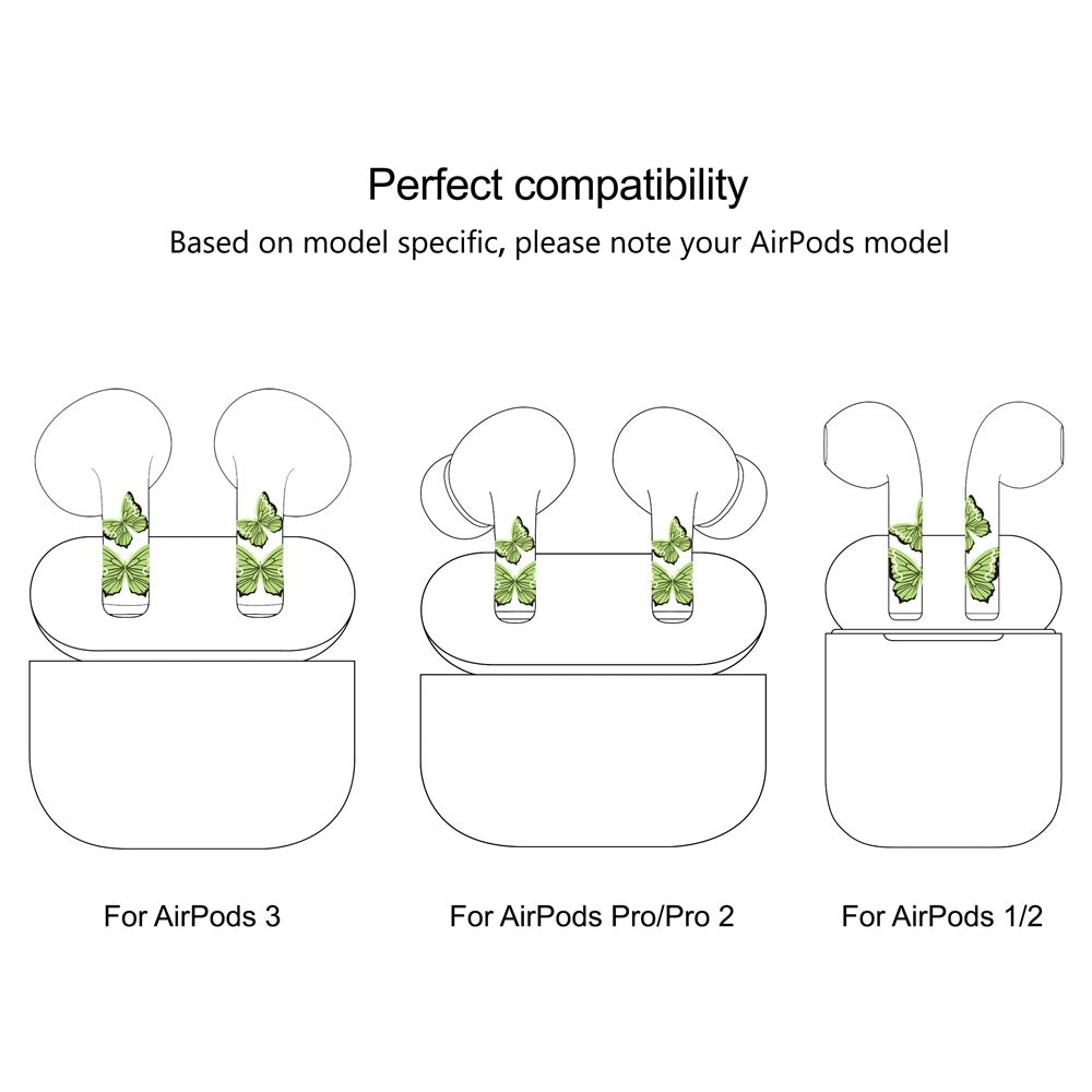 Sticker Autoadhesivo para Audifono Airpods Pro-Pro2 Mariposa