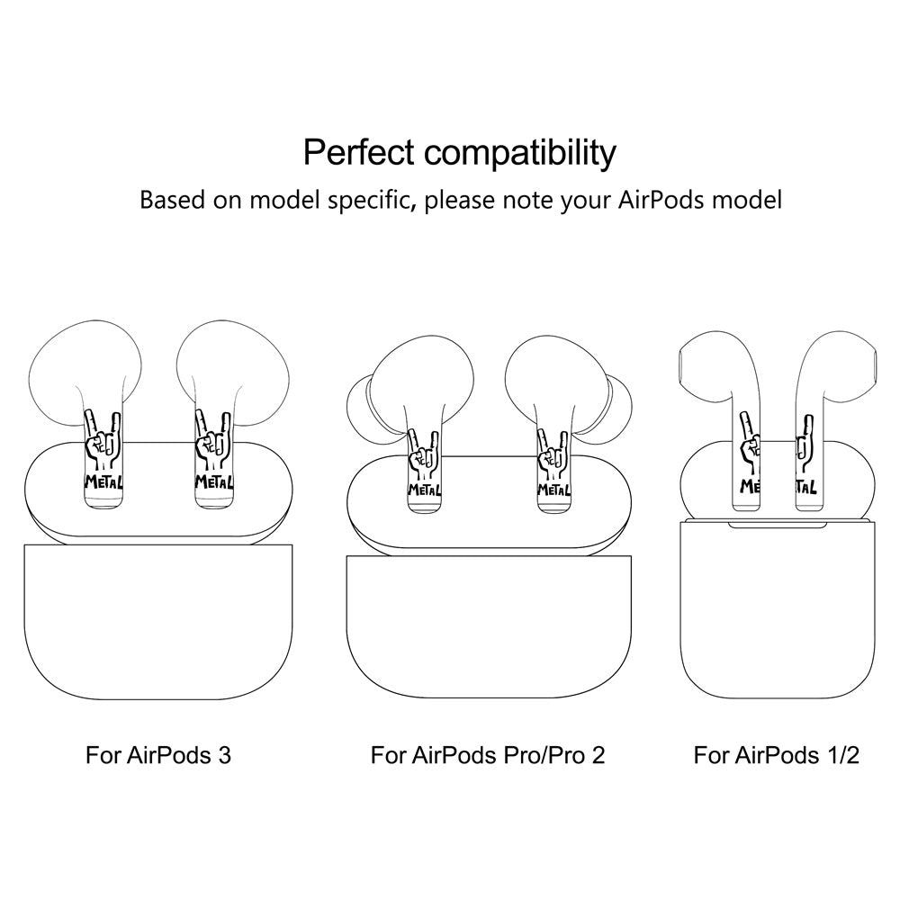 Sticker Autoadhesivo para Audifonos Airpods 1-2 Metal