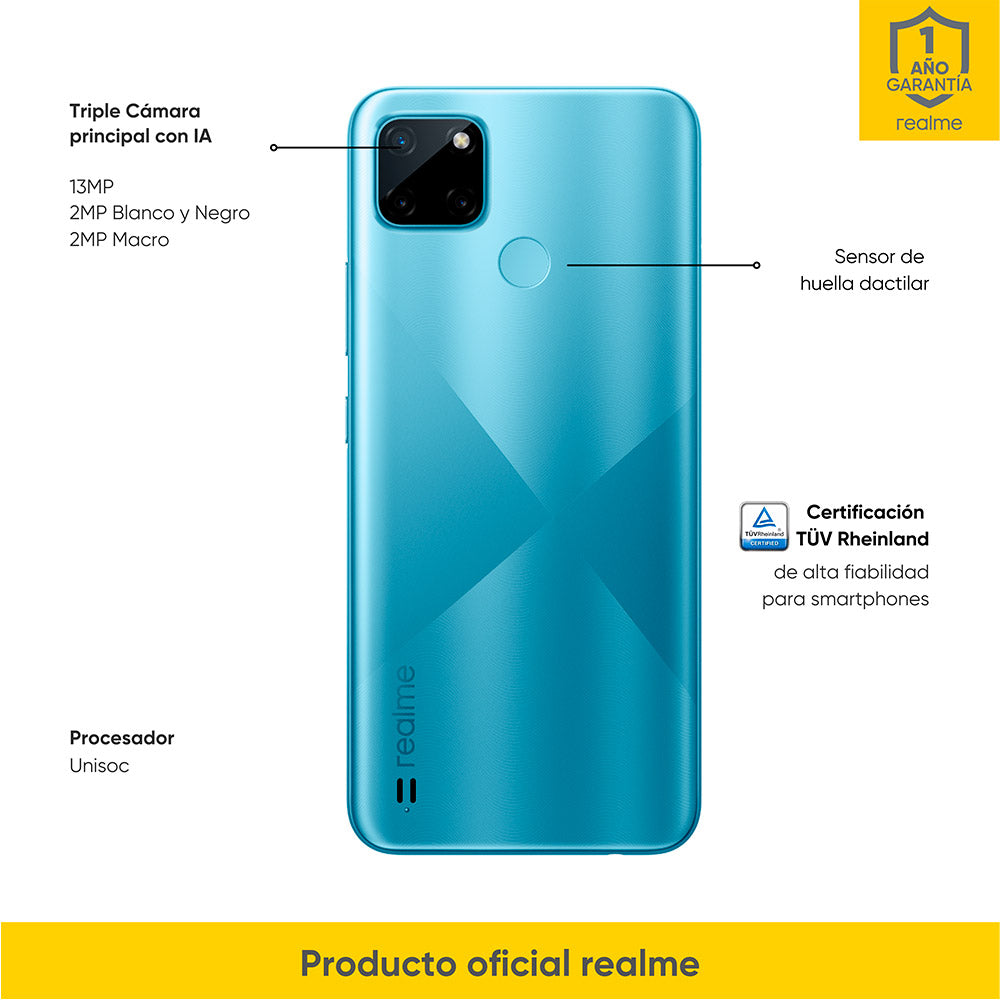 Realme C21Y 64GB ROM 4GB RAM Negro