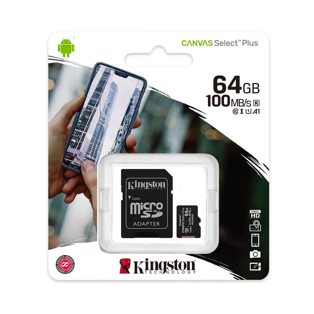 Tarjeta de Memoria Kingston 64GB Canvas Select Plus Clase 10