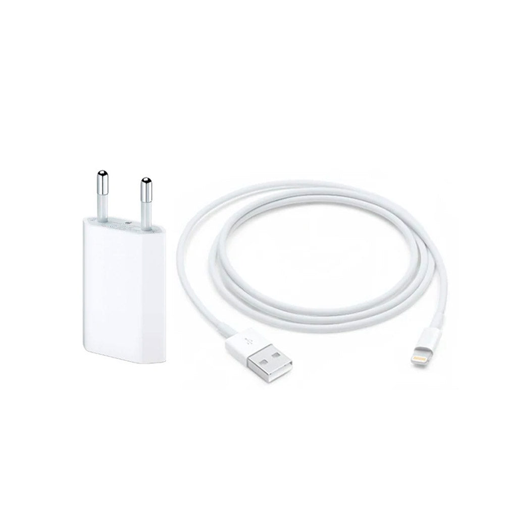 Kit Apple Cargador 5 watts + Cable 1m usb a lightning