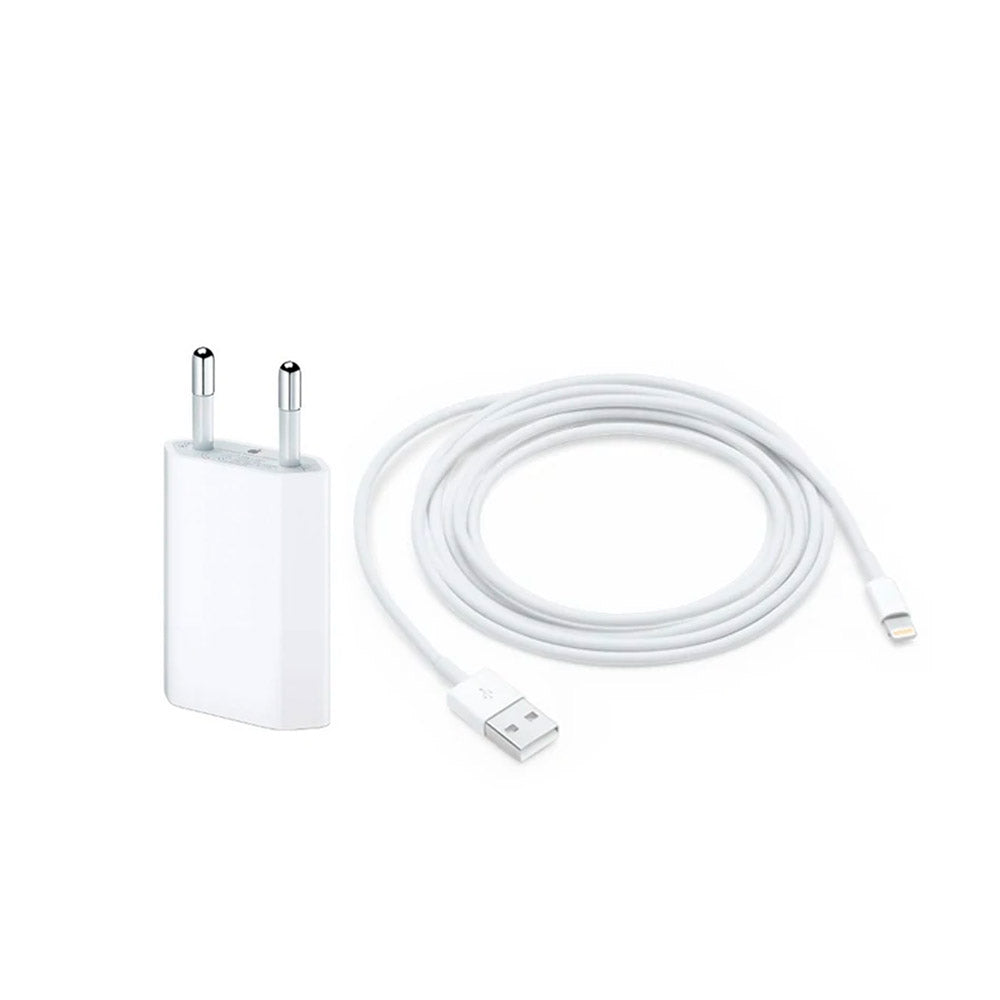 Kit Apple Cargador 5 watts + Cable 2m USB a Lightning