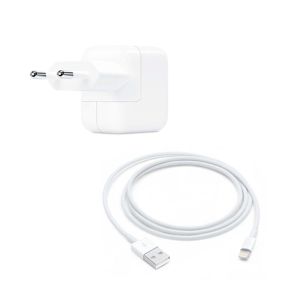 Kit Apple cargador 12 watts + cable 1m USB a Lightning